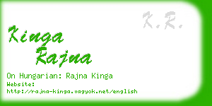 kinga rajna business card